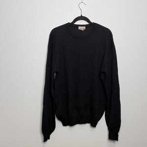 Mark Shale Men's Wool Crewneck Sweater VTG True Navy Black 24”P2P